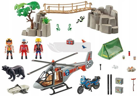 PLAYMOBIL Rescue Action 70663 Misja śmigłowca w Kanionie