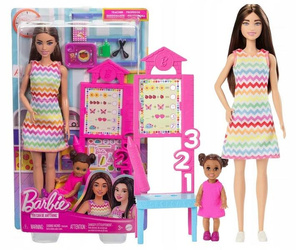 LALKA BARBIE NAUCZYCIELKA Z UCZNIEM zestaw lalka Barbie + akcesoria JCR76