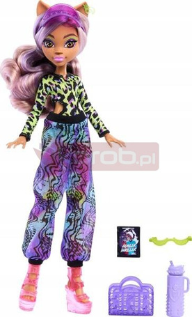 LALKA MONSTER HIGH WYSPA STRASZY-RAJ Clawdeen Wolf w kostiumie kąpielowym HRP67