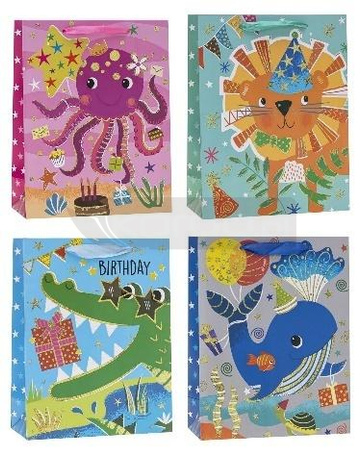 Torebka ozdobna 26x32x10cm dziecięce mix ROZETTE
