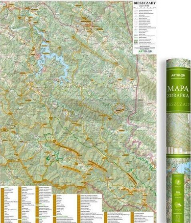 Mapa zdrapka - Bieszczady 1:75 000