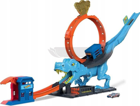 HOT WHEELS ZESTAW TORÓW PĘTLA T-REXA + autko HKX42