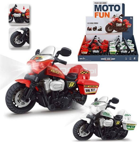 Motocykl policja światło i dźwięk MIX