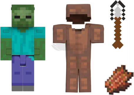MINECRAFT DIAMOND LEVEL Poziom Diamentowy, figurka z gry ZOMBIE HTM05