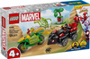 LEGO MARVEL 11198 Pościg Spina za Electro w dinopojeździe, zestaw klocków