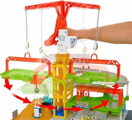 MATCHBOX ZESTAW PRAWDZIWE PRZYGODY plac budowy zestaw z dźwigiem HPD63