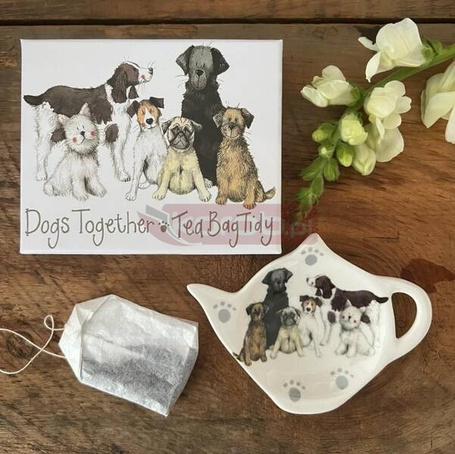 Talerzyk na torebkę po herbacie TB01 6 psów Spodek