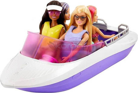 LALKA BARBIE MOC SYREN zestaw 2 LALKI + ŁÓDŹ + akc HHG60