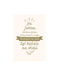 NT z infografikami A5 srebr. tł. Ja jestem chlebem