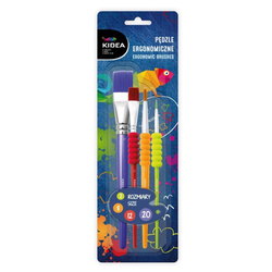 Pędzle ergonomiczne 4szt KIDEA