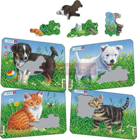 Układanka Koty i psy Mini