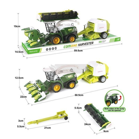 Zestaw kombajnów z belarką do słomy