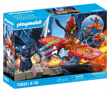 PLAYMOBIL 71833 Bohaterski dron kontra zły ninja zestaw +4 lata