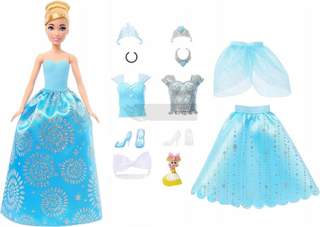DISNEY PRINCESS LALKA KSIĘŻNICZKA KOPCIUSZEK zestaw z szafą i ubrankami JCR96