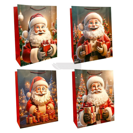 Torebka prezentowa XL Boże Narodzenie szerokie dno