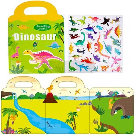Książeczka z naklejkami - dinozaury