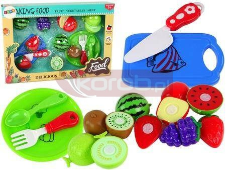 Zestaw owoców do krojenia z akcesoriami