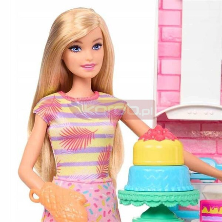 LALKA BARBIE KUCHNIA PIECZENIE zestaw do zabawy z dwiema lalkami HJY94