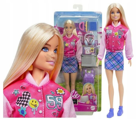 LALKA BARBIE I LOVE SCHOOL lalka w stroju szkolnym + akcesoria HRG84
