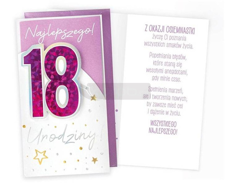 Karnet Urodziny 18