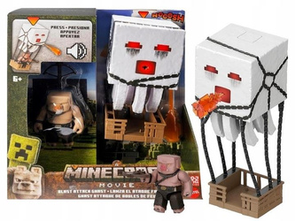 MINECRAFT MOVIE figurka filmowa ATAKUJĄCY GHAST, PIGLIN WOJOWNIK, akcesoria JFB69