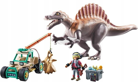 PLAYMOBIL DINOS 71820 Atak spinozaura na wykopaliska dinozaurów, 4-10 lat