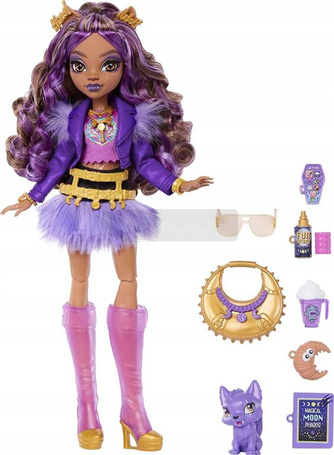 LALKA MONSTER HIGH CLAWDEEN WOLF lalka + zwierzątko wilczek Crescent JHK30