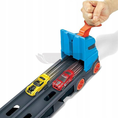 HOT WHEELS Transporter Aut Tor wyścigowy i 3auta GVG37