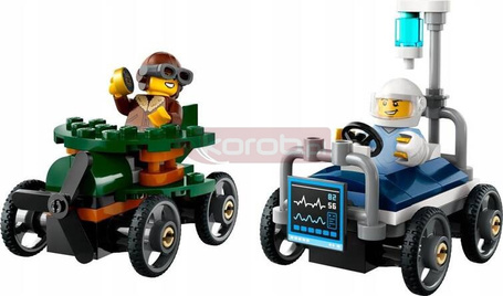 LEGO CITY 60459 Zestaw wyścigówek: samolot kontra łóżko szpitalne