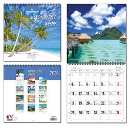 Kalendarz 2026 30x60 13 planszowy Słoneczne Wyspy