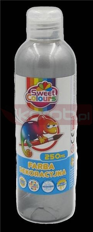 Farba dekoracyjna metaliczna srebrna 250ml