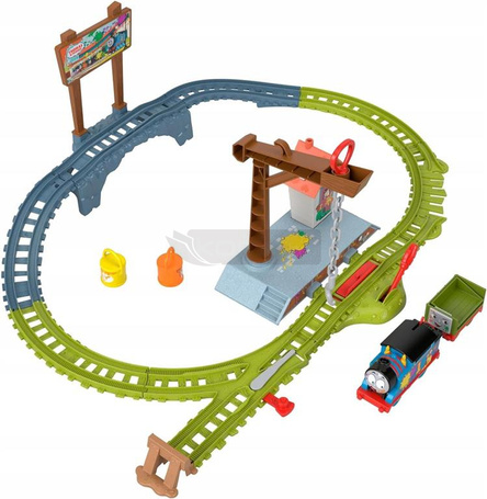 FISHER PRICE TOMEK ZESTAW TORÓW DOSTAWA FARBY zestaw z lokomotywką Tomek HTN34