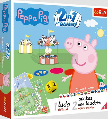 Świnka Peppa 2w1 Chińczyk - Węże i drabiny TREFL