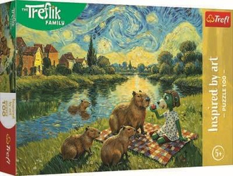 Puzzle 100 Karmiąc kapibary