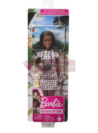 Lalka Barbie Kariera Lalka Fotografka zwierząt domowych HCN10