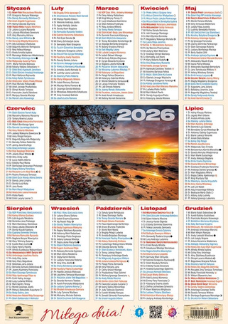 Kalendarz 2026 listkowy