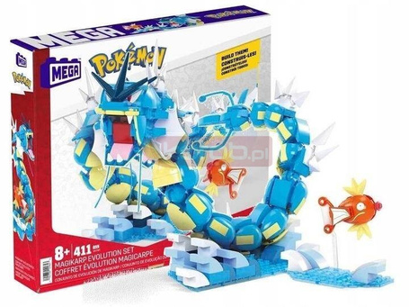 MEGA CONSTRUX KLOCKI 411 el POKEMON MAGIKARP EWOLUCJA HNT95