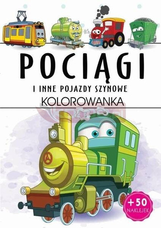 Pociągi i inne pojazdy szynowe. Kolorowanka
