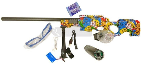 Karabin na kulki żelowe z ładowarką