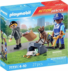 PLAYMOBIL ACT!ON HEROES 71731 PIES POLICYJNY zestaw dla dzieci +4 lata
