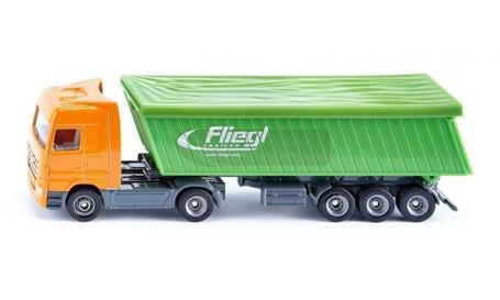 Ciężarowka z naczepą i plandeką