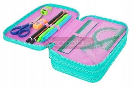 COOLPACK PIÓRNIK POTRÓJNY Z WYPOSAŻENIEM HAPPY DONUTS dla dziewczyny F067665