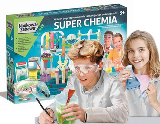 CLEMENTONI NAUKOWA ZABAWA LABORATORIUM SUPER CHEMIA doświadczenia dzieci +8 50805