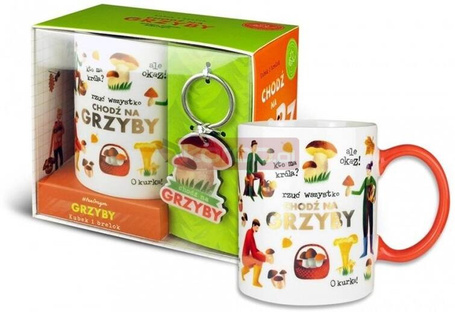 Zestaw kubek + brelok Grzyby
