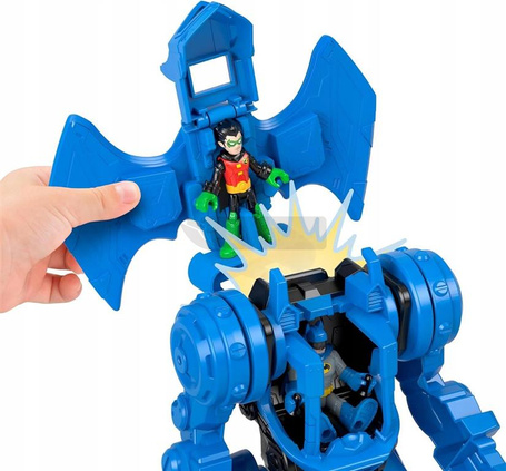 FISHER PRICE IMAGINEXT BATMAN Kryjówka Batmana baza + figurki Batman, Robin HML02