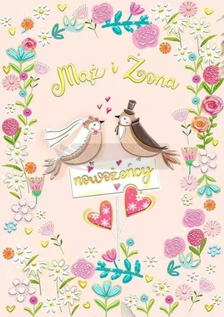 Karnet A5 Ślub Pan i Pani Słowikowa