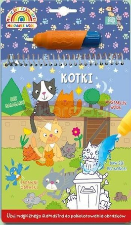 Malowanka z flamastrem wodnym - kotki