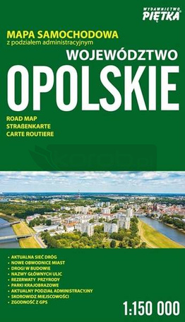 Województwo Opolskie 1:150 000 mapa samochodowa