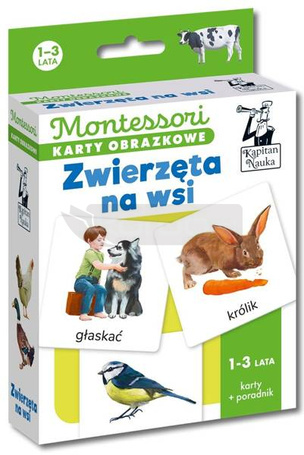 Montessori Karty obrazkowe Zwierzęta 1- lata