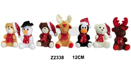 Zwierzęta świąteczne 12cm MIX